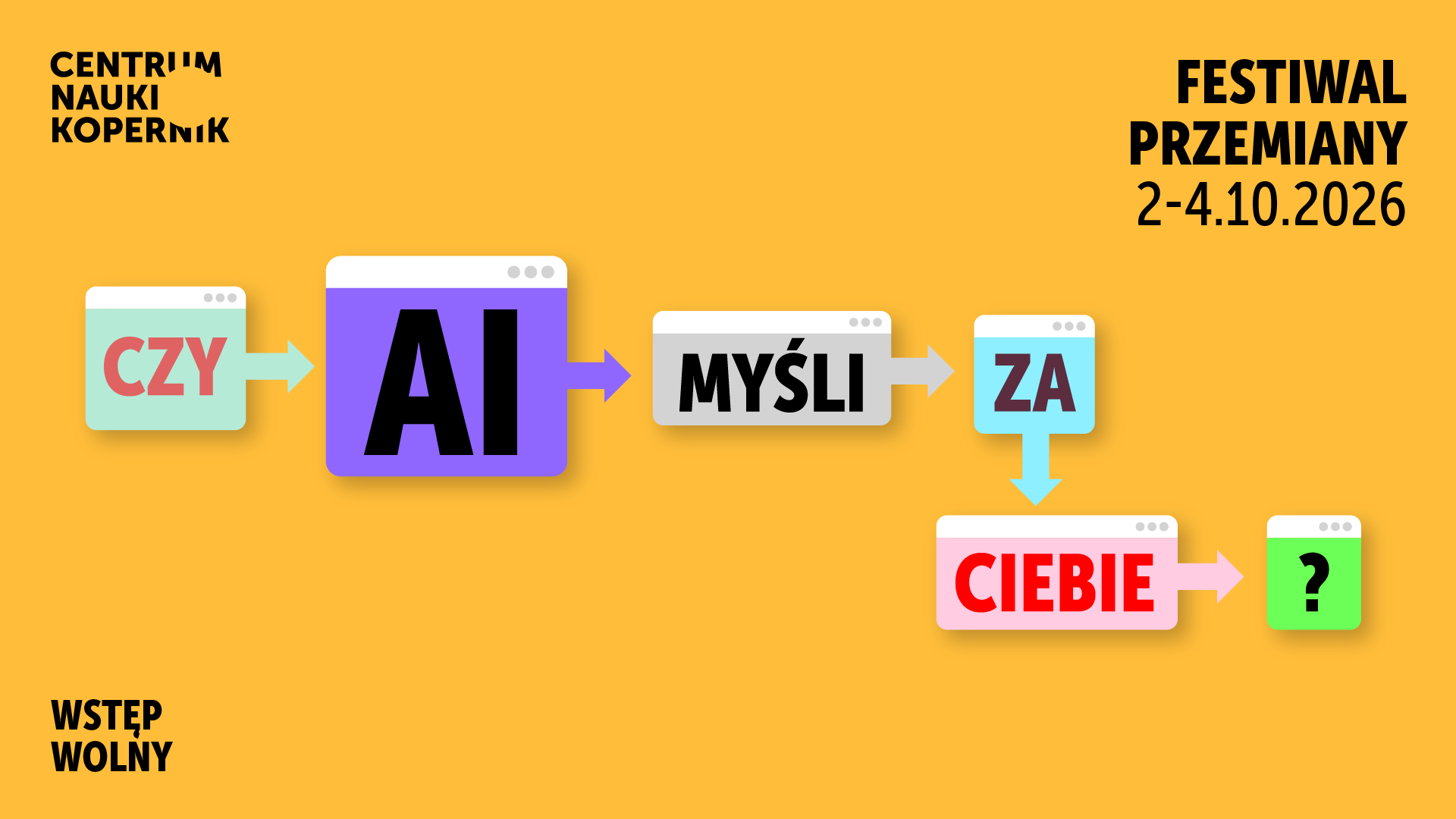 „Czy AI myśli za Ciebie” – zapraszamy na kolejny Festiwal Przemiany w Koperniku
