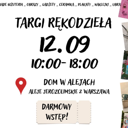 Ratujmy Twórczość – targi rękodzieła wracają do stolicy
